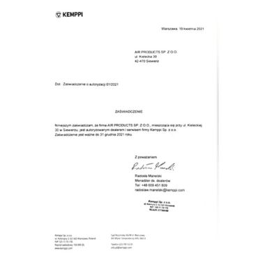 Authorized Service Document