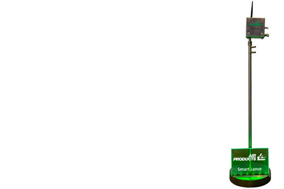 Smart Nitrogen-Methanol Lance with pressure and temperature monitoring and wireless data transmission.
